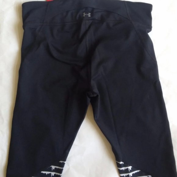 Under Armour Mirror Print Studio Lux Moisture Wicking Leggings Tights Black L - Picture 3 of 5